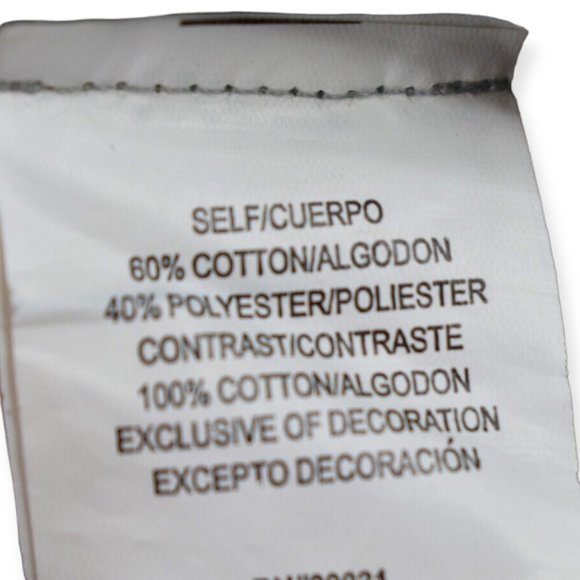 Demoracy Blouse M Womens Gray Distressed Sharkbite Hem Cotton Blend Short Sleeve - Picture 5 of 11